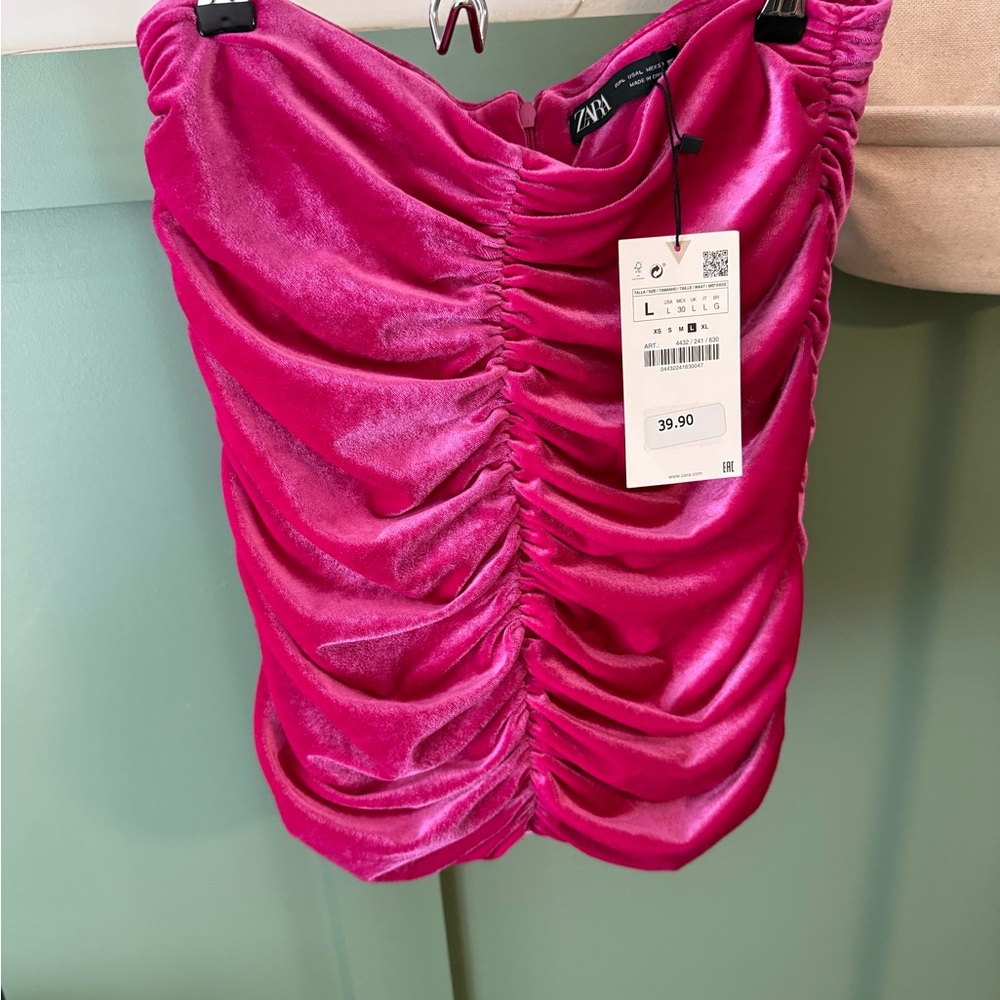 Zara Pink Ruched Skirt
